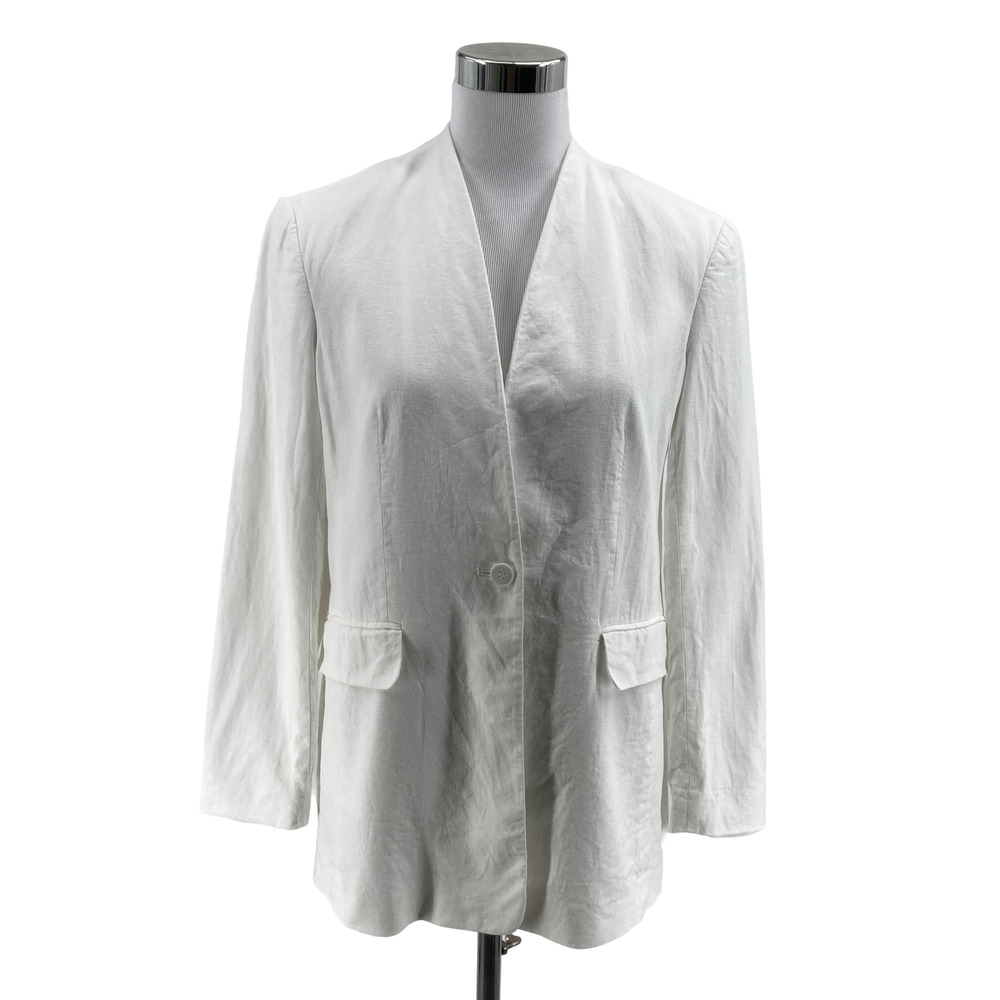 Nordstrom Linen Blend Boyfriend Jacket Blazer Womens Size XS